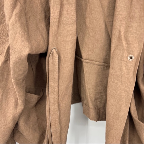 Crea Concepts Linen Blend Open Front Jacket Small - Picture 2 of 9